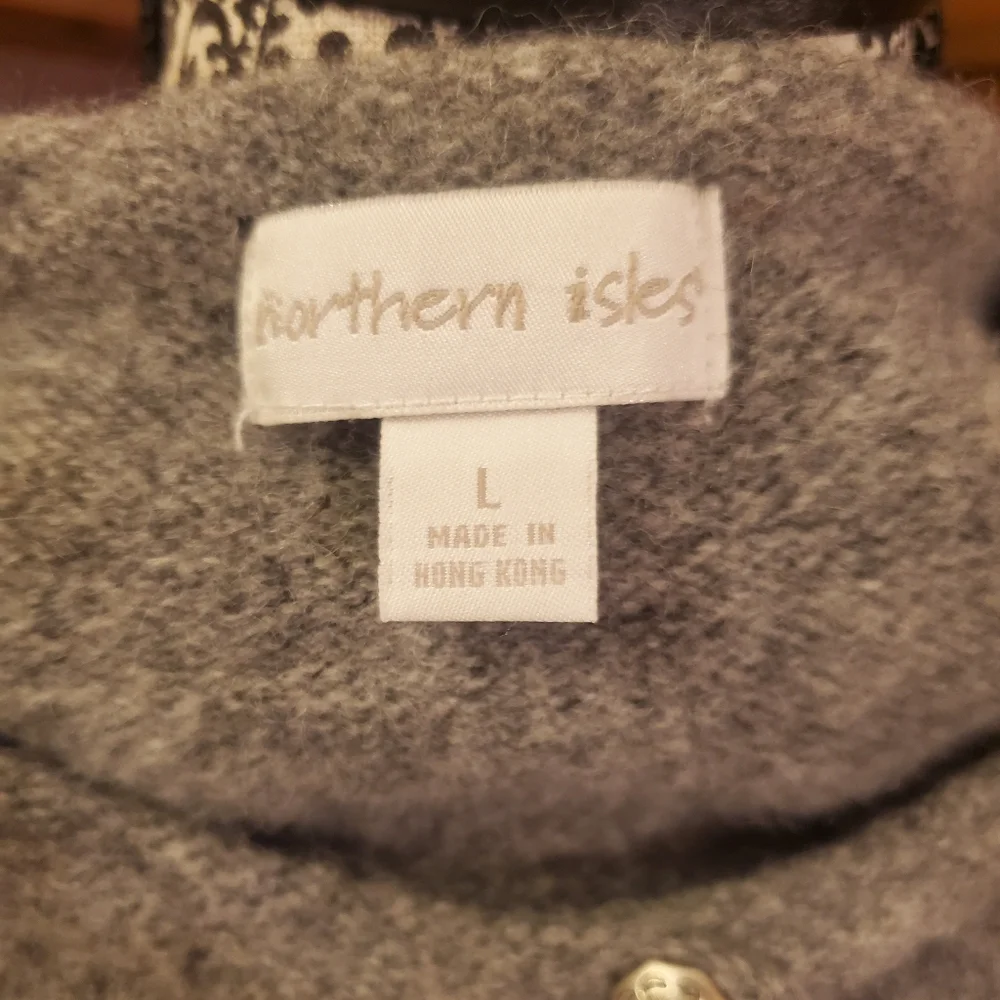 Northern Isles Wool Snowman Snowflake Holiday Sweater Large - Picture 6 of 8